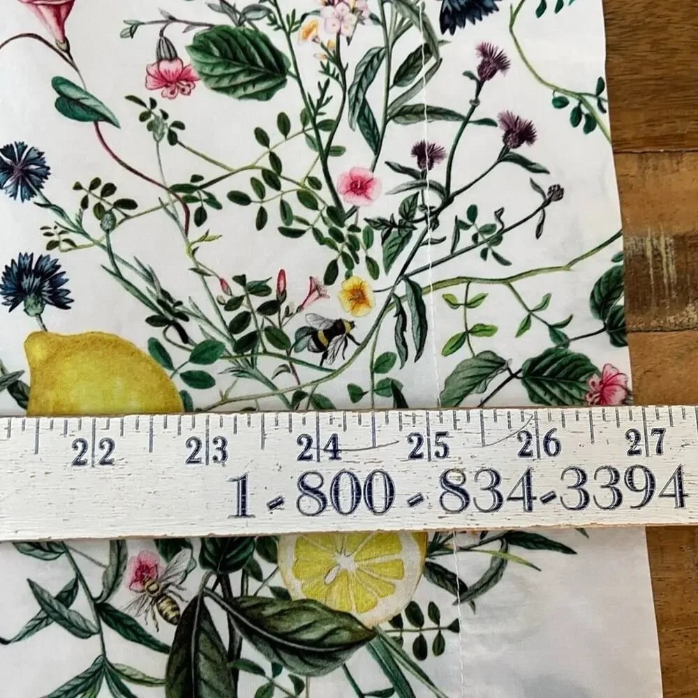 Pottery Barn Monique Lhuillier Positano Comforter & Sham 99 x 91 Lemon Print